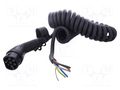 Cable: eMobility; 1x0.5mm2,5x6mm2; 480V; 26.6kW; IP44; 4m; 32A PHOENIX CONTACT 1056698