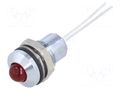 Indicator: LED; prominent; red; 2VDC; Ø8mm; 2pin; metal CML INNOVATIVE TECHNOLOGIES 190403IP