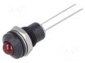 Indicator: LED; prominent; red; 2VDC; Ø8mm; 2pin; metal CML INNOVATIVE TECHNOLOGIES 190413IP