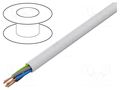 Wire; YDY; 5G4mm2; round; wire; Cu; PVC; white; 450V,750V; 100m ELEKTROKABEL EK-YDY-5X4