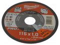 Cutting wheel; Ø: 115mm; Disc thick: 1mm; Holder: assembly hole Milwaukee MW-4932451484