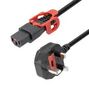 PWR CORD, IEC C13-UK BS 1363 PLUG, 9.8  C13LPBS-10-3M