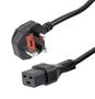 PWR CORD, IEC C19-UK BS 1363 PLUG, 9.8  C19LBS-13-3M