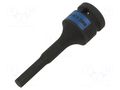 Socket; hex key,socket spanner,impact; Size: HEX 7mm; 1/2" KING TONY KT-401507M