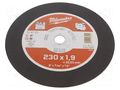 Cutting wheel; Ø: 230mm; Øhole: 22.2mm; Disc thick: 1.9mm Milwaukee MW-4932451480
