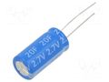 Supercapacitor; THT; 20F; 2.7VDC; Ø12.5x25mm Viking SC2V7L206M