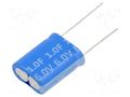 Supercapacitor; THT; 1F; 6VDC; 17x21x8mm Viking SC6V0Z105MV