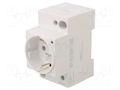 F-type socket (Schuko); 250VAC; 16A; for DIN rail mounting SCHNEIDER ELECTRIC A9A15035