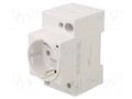 F-type socket (Schuko); 250VAC; 16A; for DIN rail mounting SCHNEIDER ELECTRIC A9A15035