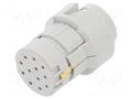 Connector: M23; contact insert; PIN: 12; female; crimped; 8A; 200V HARTING 09151123121