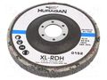 Grinding wheel; fleece; Dim: Ø115x12mm; Mount.hole diam: 22mm HURAGAN HUR-SXD-F2111222