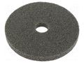 Grinding pin; fleece; Dim: Ø125x12mm; Grit: 2A; mounting holes HURAGAN HUR-SXW-M2121222