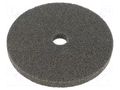 Grinding pin; fleece; Dim: Ø150x12mm; Grit: 2A; mounting holes HURAGAN HUR-SXW-M2151222