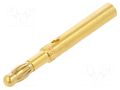 Connector: 4mm banana; plug; 19A,32A; gold-plated STÄUBLI LS-SLQ-4A