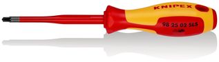 KNIPEX 98 25 02 SLS Screwdriver (Slim) Plus/Minus Pozidriv® insulating multi-component handle, VDE-tested burnished 212 mm 98 25 02 SLS 4003773081067