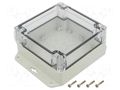 Enclosure: multipurpose; X: 105mm; Y: 105mm; Z: 60mm; ZP; light grey KRADEX ZP10510560SUJP-PC