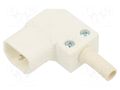 Connector: AC supply; plug; male; 10A; 250VAC; C14 (E); for cable BULGIN PX0686/SE/WH