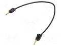 Test lead; 60VDC; 30VAC; 10A; non-insulated; Len: 0.15m; black STÄUBLI LK2-F-01521