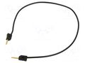 Test lead; 60VDC; 30VAC; 10A; non-insulated; Len: 0.3m; black STÄUBLI LK2-F-03021