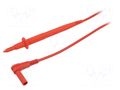 Test lead; 20A; probe tip,angular banana plug 4mm; Len: 1.5m; red STÄUBLI XPS-484-15022