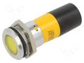 Indicator: LED; yellow; 230VAC; Ø22mm; 85mcd CML INNOVATIVE TECHNOLOGIES 195F0232M