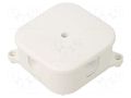 Enclosure: junction box; X: 75mm; Y: 75mm; Z: 30mm; wall mount; IP44 JONEX JX-PO-75/E-WH