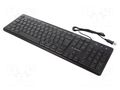 Keyboard; black; USB A; wired,US layout; with LED; 1.4m GEMBIRD KB-UML-02