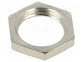 Nut; M16; brass; Thread: metric; Pitch: 1.5; Plating: nickel HELLERMANNTYTON ALNPB-M16-NPB-ML