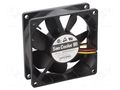 Fan: DC; axial; 24VDC; 80x80x25mm; 90m3/h; 40dBA; ball; 4500rpm SANYO DENKI 9A0824G4011