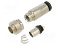 Connector: M9; plug; male; Plating: gold-plated; 125V; IP67; PIN: 2 BINDER 99-0401-10-02