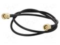 Cable; 0.5m; RP-SMA male,SMA male; black; straight; 50Ω ONTECK SMA-03-0.5