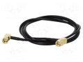Cable; 1m; SMA male,both sides; black; angled; 50Ω ONTECK SMA-06-1.0