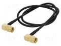 Cable; 0.5m; RP-SMA male,both sides; black; angled; 50Ω ONTECK SMA-07-0.5