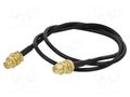 Cable; 0.5m; RP-SMA female,both sides; black; straight; 50Ω ONTECK SMA-14-0.5