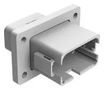 12 POSITION RECEPTACLE FLANGE MOUNT CONNECTOR, PIN, GRAY, KEYED A, ENHANCED KEY, NO ENDCAP AT04-12PA-BL04