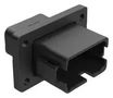 12 POSITION RECEPTACLE FLANGE MOUNT CONNECTOR, PIN, BLACK, KEYED B, ENHANCED KEY AT04-12PB-BL04