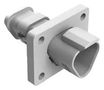 3 POSITION RECEPTACLE FLANGE MOUNT CONNECTOR, PIN, GRAY, WITH SHRINK BOOT ENDCAP AT04-3P-LE08
