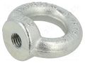Lifting eye nut; eye; M12; steel; Plating: zinc; DIN 582; 30mm ELESA+GANTER DIN582-M12-ST