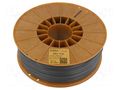 Filament: ABS+; 1.75mm; grey; 230÷270°C; 1kg; Table temp: 80÷110°C ROSA 3D ROSA-3848
