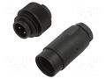 Connector: circular; 400V; 16A; PIN: 4; plug; male; Type: unshielded BINDER 99-4221-14-04
