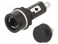 Fuse holder; 6.3x32mm; 15A; 250VAC; on panel; thermoplastic; IP40 ESKA 602400