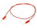 Test lead; 60VDC; 30VAC; 3A; banana plug 1mm,both sides; Len: 0.3m STÄUBLI LK1-A-03022