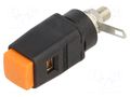 Laboratory clamp; orange; 70VDC; 33VAC; 16A; screw,spring clamp SCHÜTZINGER SDK503-OR
