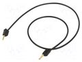 Test lead; 60VDC; 30VAC; 10A; non-insulated; Len: 0.6m; black STÄUBLI LK2-F-06021