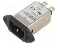 Connector: AC supply; socket; male; 3A; 250VAC; IEC 60320; C14 (E) XP POWER FASMA03SFR