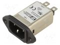 Connector: AC supply; socket; male; 6A; 250VAC; IEC 60320; C14 (E) XP POWER FASMA06SFR