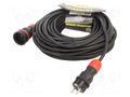 Extension lead; 3x1.5mm2; Sockets: 1; rubber; black; 25m; 16A KEL W-99150