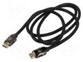 Cable; HDMI plug,both sides; textile; HDMI 1.4; 1.5m; black ART ART-AL-01