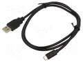 Cable; USB 2.0; USB A plug,USB B micro plug; 1m; black; Core: Cu ART ART-AL-OEM-106