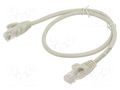 Patch cord; RJ45 plug,both sides; U/UTP; 5e; CCA; grey; 0.5m; 26AWG ART ART-AL-OEM-299
